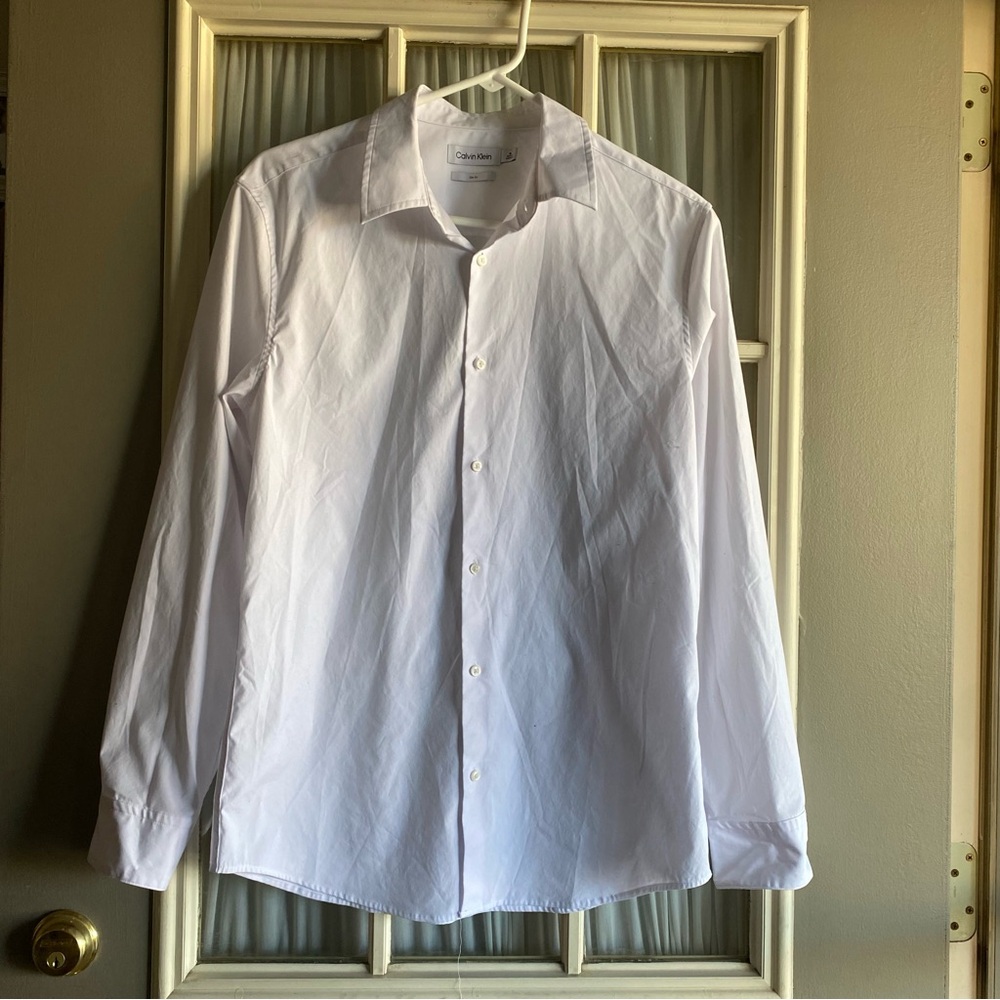 Calvin Klein Slim Fit White Dress Shirt